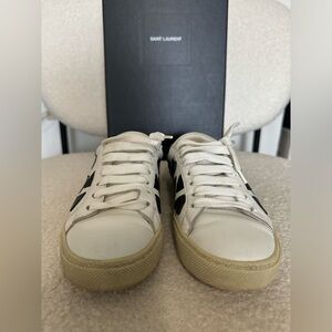White and black Saint Laurent sneakers